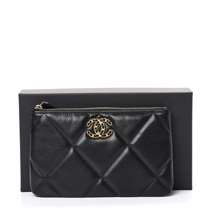 Chanel Goatskin Quilted 19 Cosmetic Case Black 7 of 7