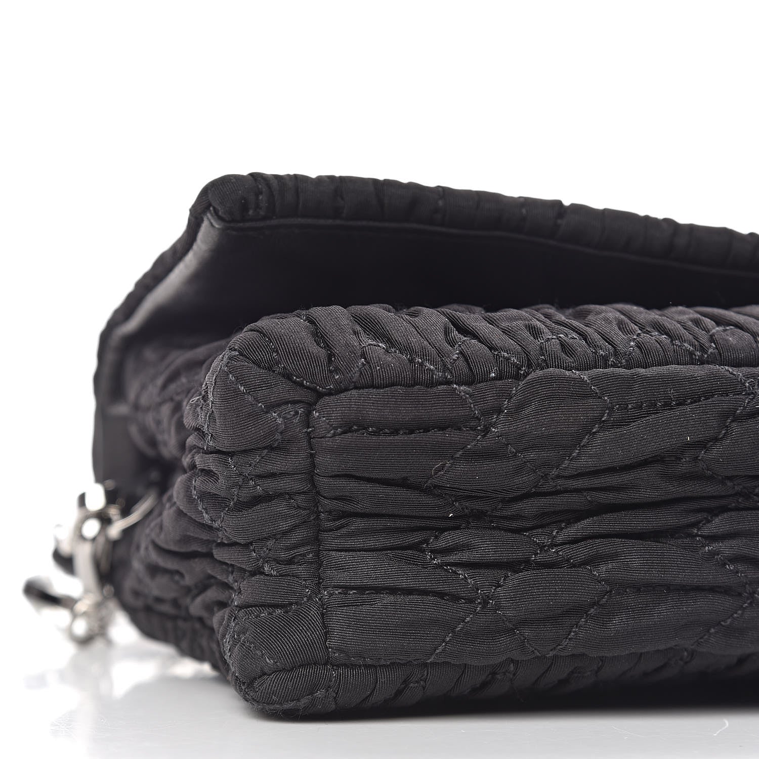 Miu Miu Faille Matelasse Crystal Flap Clutch Black 9 of 10