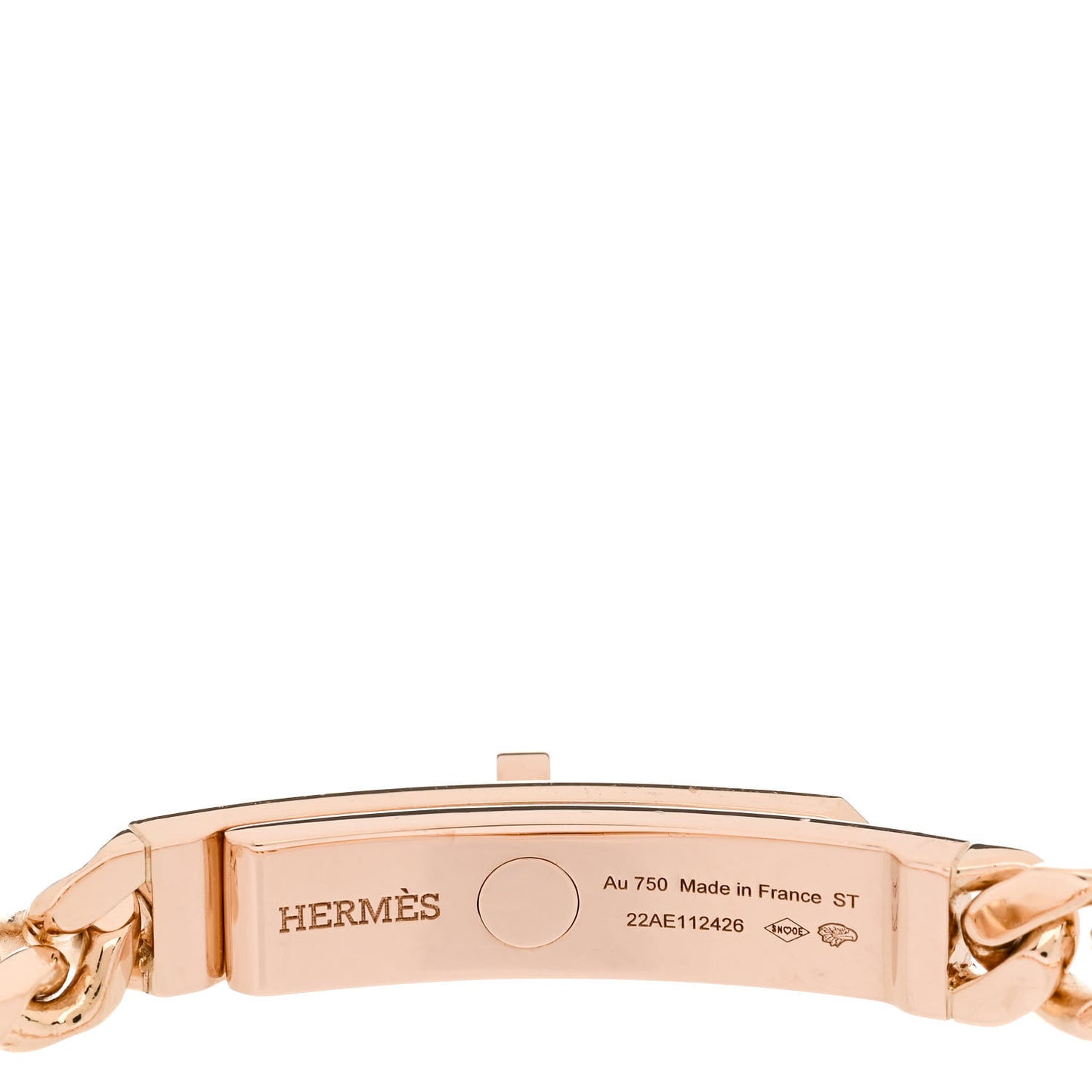 18K Rose Gold Diamond PM Kelly Gourmette Bracelet ST
