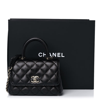 Chanel Caviar Quilted Extra Mini Coco Handle Flap Black 12 of 12