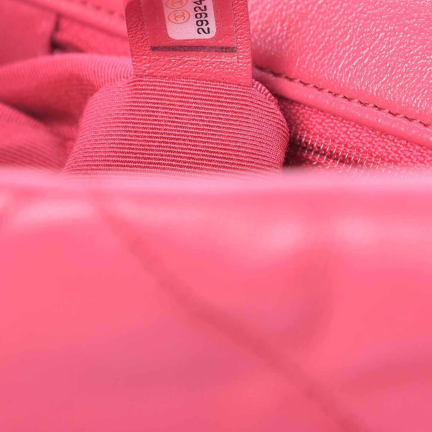 Lambskin Quilted Large 19 Flap Dark Pink