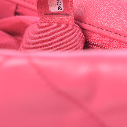 Chanel Lambskin Quilted Large 19 Flap Dark Pink 7 of 10