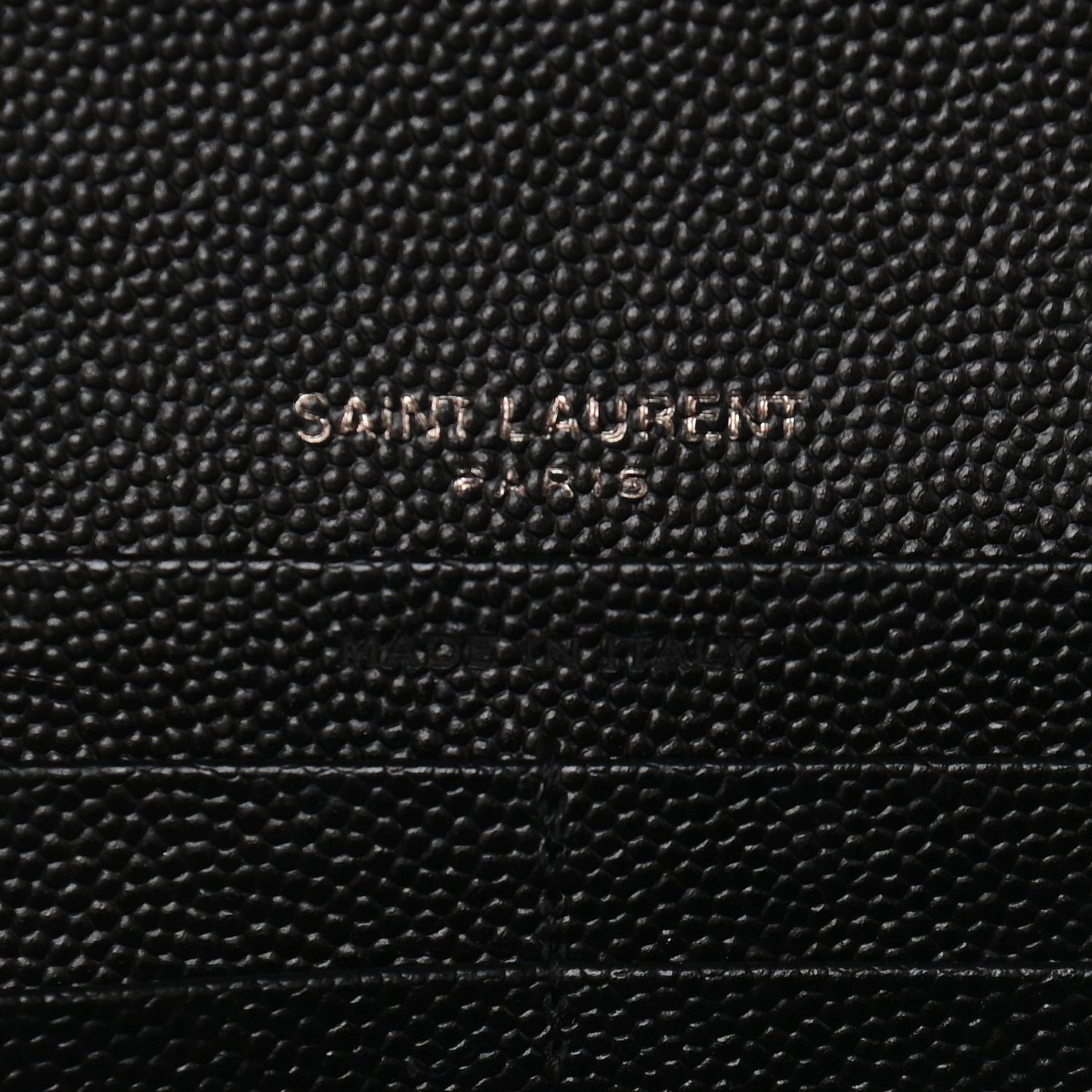 Grain De Poudre Matelasse Chevron Monogram Chain Wallet Black