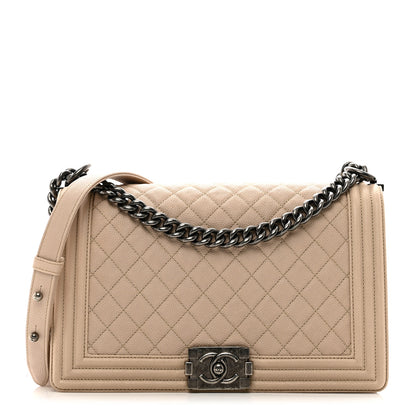 Chanel Caviar Quilted New Medium Boy Flap Beige 1 of 10