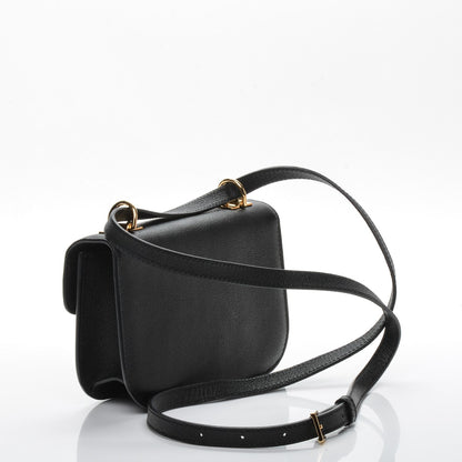 Alexander McQueen Grained Calfskin Small Insignia Flap Black 3 of 7
