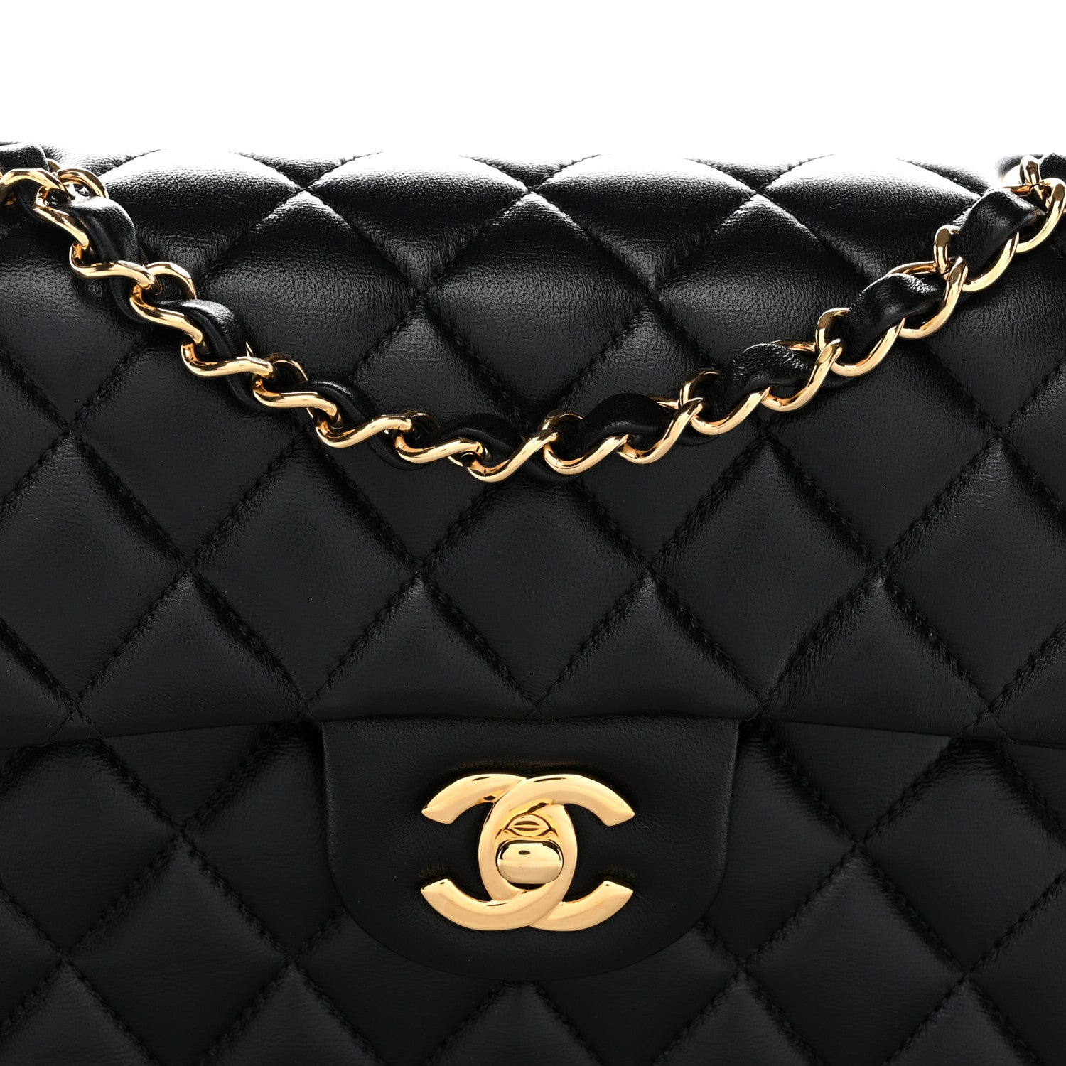 Chanel Lambskin Quilted Small Double Flap Black 8 of 12