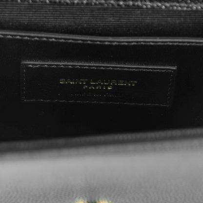 Saint Laurent Grain De Poudre Small Monogram Kate Satchel Black 6 of 6