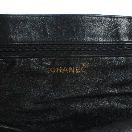 Lambskin Jumbo Shoulder Bag Black