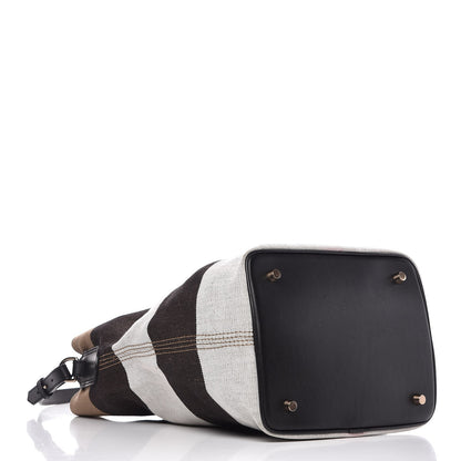 Burberry Canvas Mega Check Medium Ashby Hobo Black 5 of 10