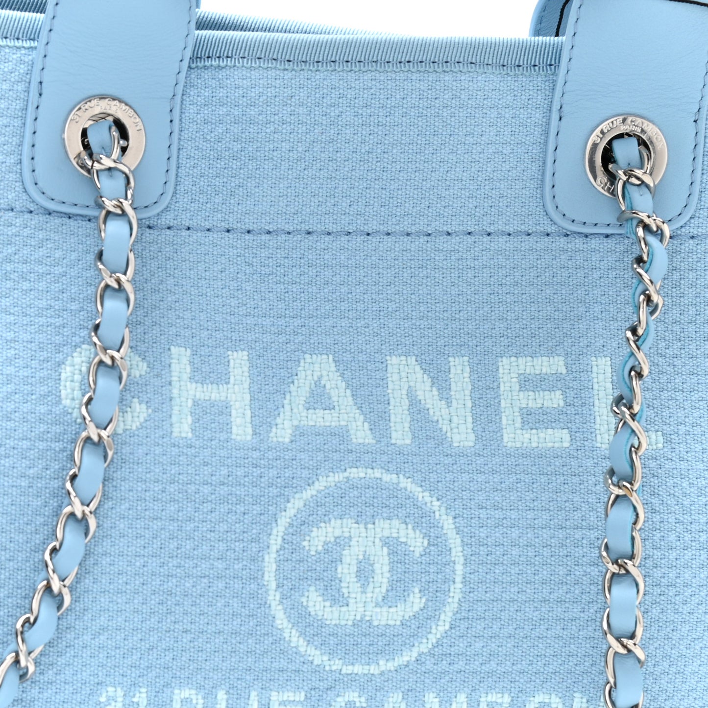 Mixed Fibers Small Deauville Tote Light Blue