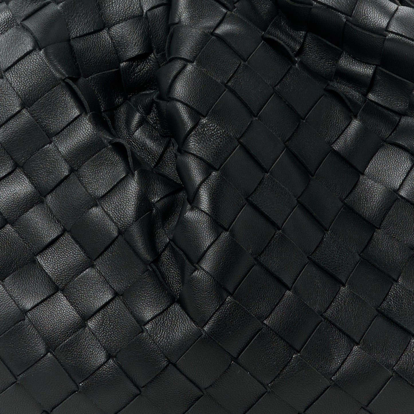 Nappa Maxi Intreccio The Pouch Oversized Clutch Black