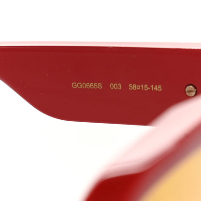Gucci Acetate Aviator Sunglasses GG0665S Red 6 of 9