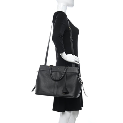 Celine Grained Calfskin Medium Cabas De France Black 2 of 10