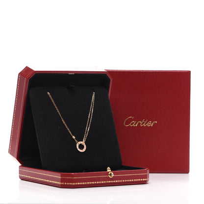 Cartier 18K Yellow Gold 2 Diamond LOVE Necklace 5 of 5