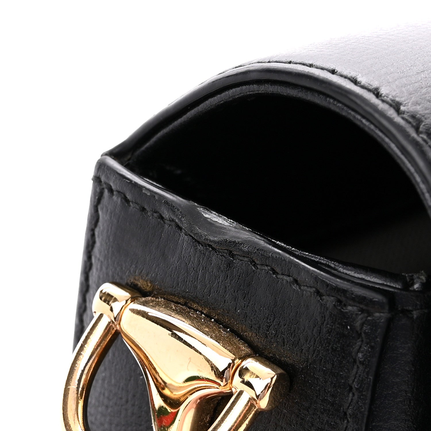 Gucci Azalea Calfskin Web Mini Horsebit 1955 Shoulder Bag Black 12 of 17