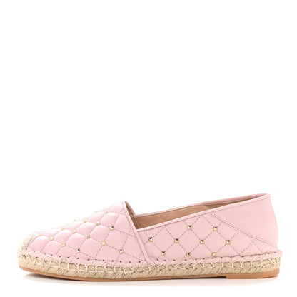 Valentino Garavani Nappa Rockstud Spike Espadrille Flats 40 Water Rose 1 of 9