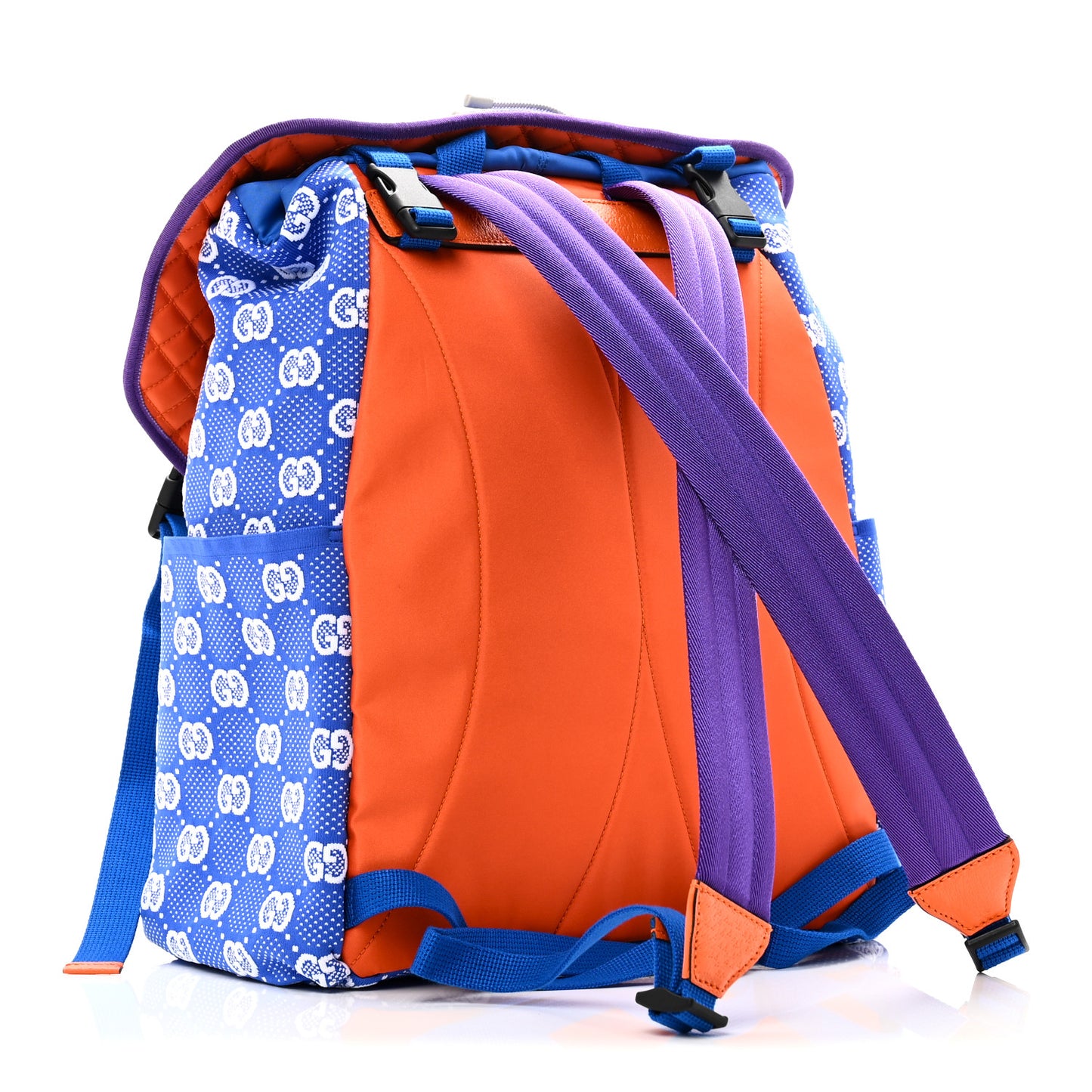 Jersey GG Monogram All Over Pan Sport Double Buckle Backpack  Blue Multicolor