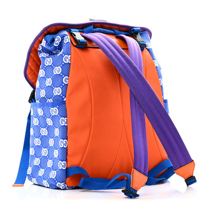 Gucci Jersey GG Monogram All Over Pan Sport Double Buckle Backpack  Blue Multicolor 3 of 10