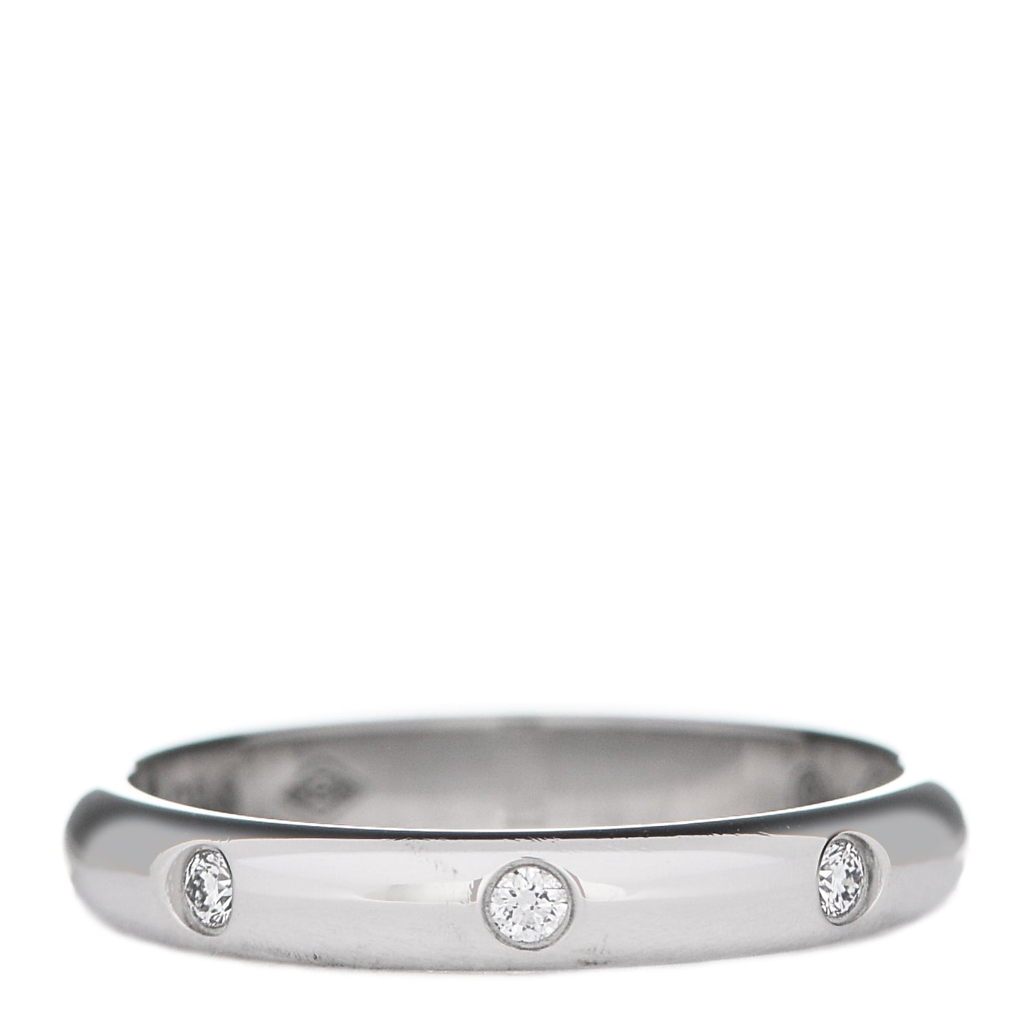 Platinum 3 Diamond 2.6mm 1895 Wedding Band Ring 45 3.25