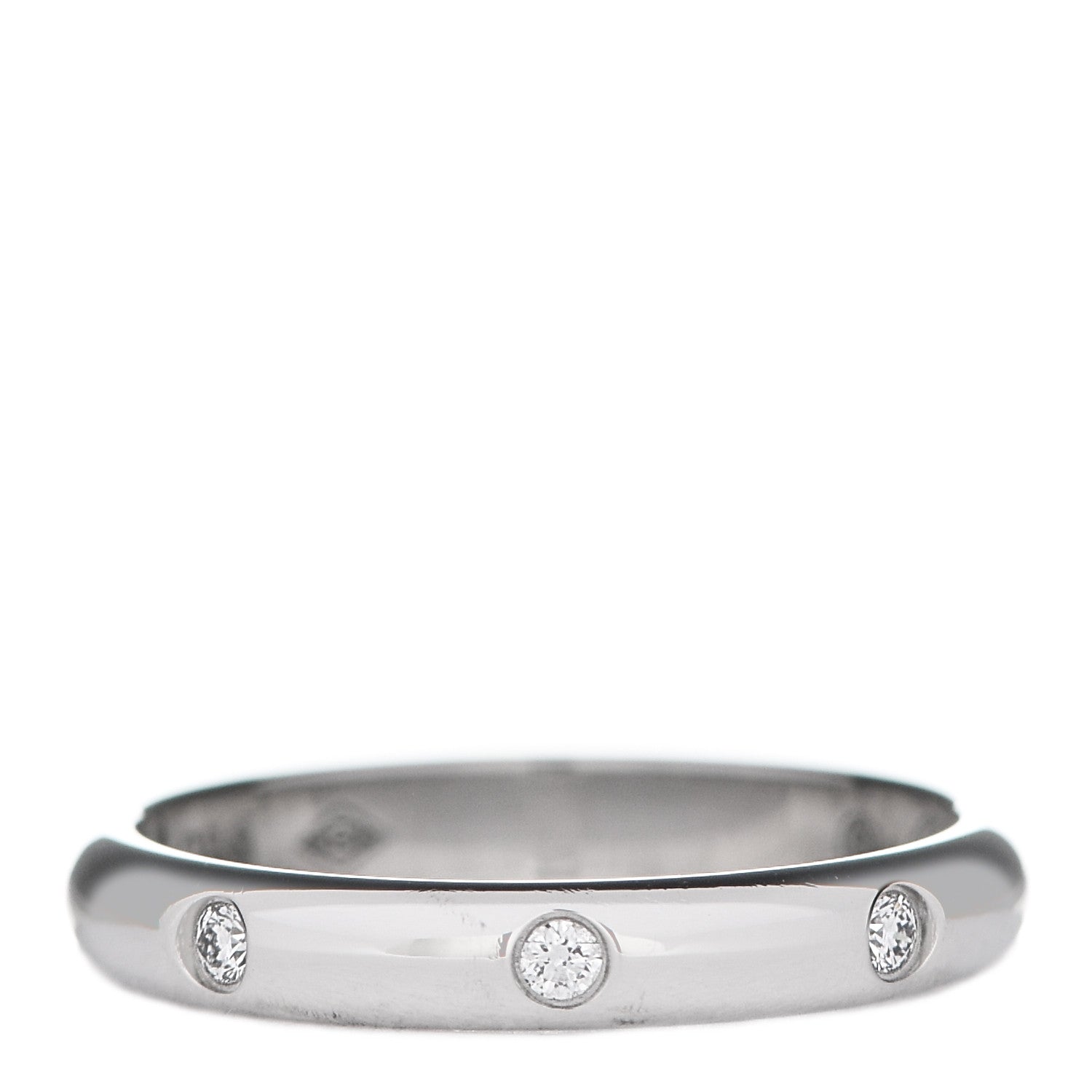 Cartier Platinum 3 Diamond 2.6mm 1895 Wedding Band Ring 45 3.25 1 of 6