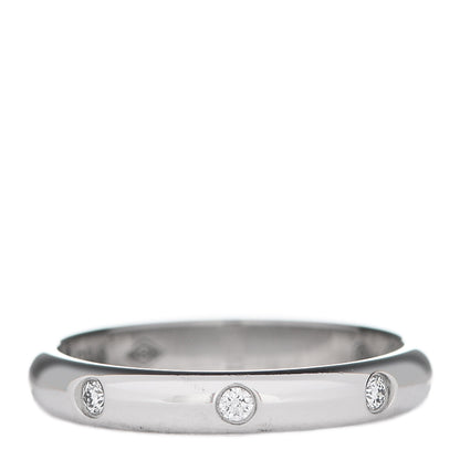 Cartier Platinum 3 Diamond 2.6mm 1895 Wedding Band Ring 45 3.25 1 of 6