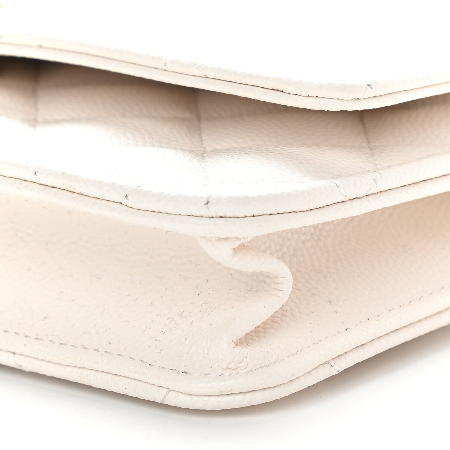 Chanel Caviar Quilted Wallet On Chain WOC White 10 of 10