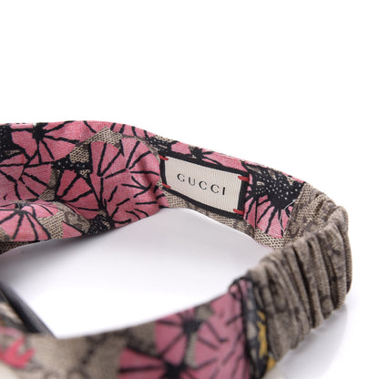 Gucci Silk Monogram Bengal Tiger Print Duchesse Headband Pink 3 of 5