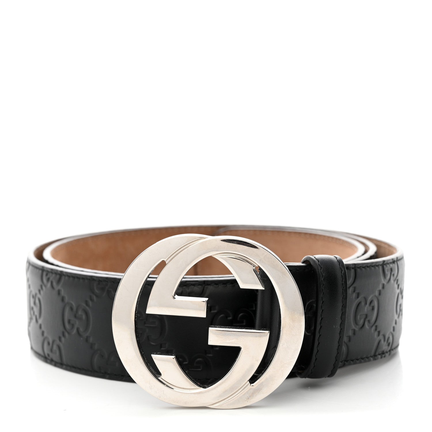 Gucci Guccissima Signature Interlocking G 40mm Belt 100 40 Black 1 of 5