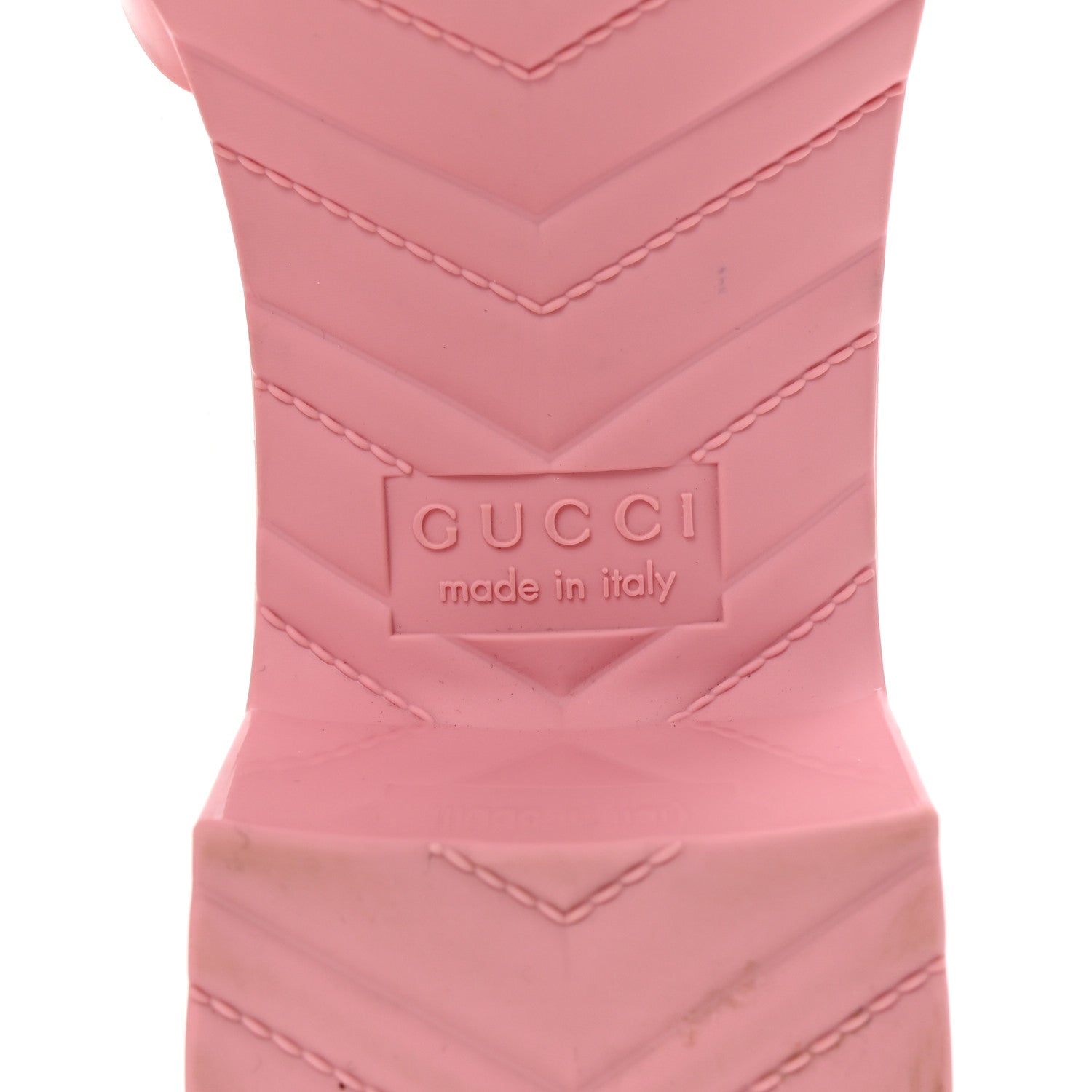 Gucci Rubber Gucci Logo Womens Platform 20/60mm Slide Sandals 35 Wild Rose 7 of 9