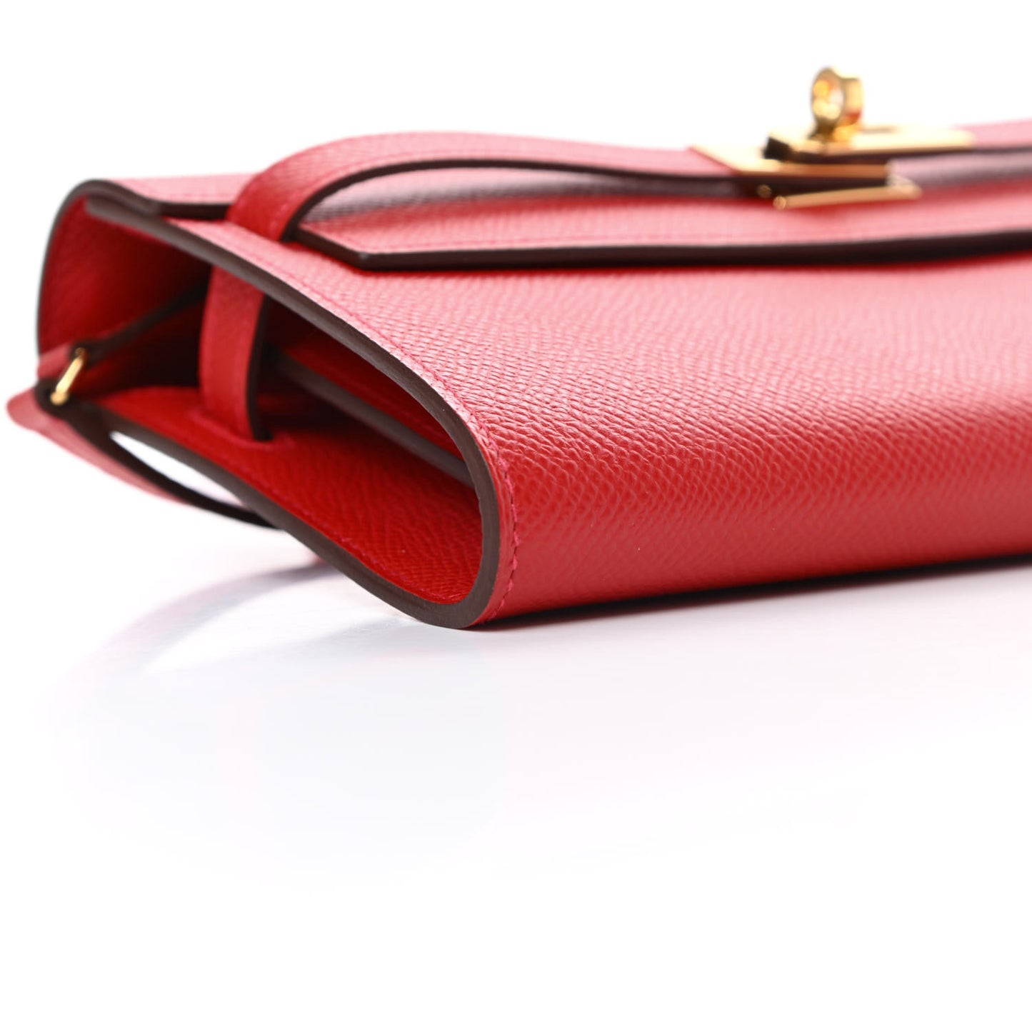 Epsom Kelly Wallet To Go Rouge Casaque