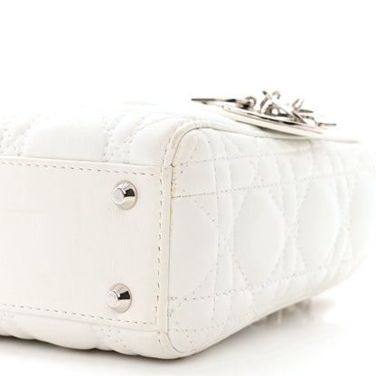 Christian Dior Lambskin Cannage Mini Lady Dior White 10 of 15