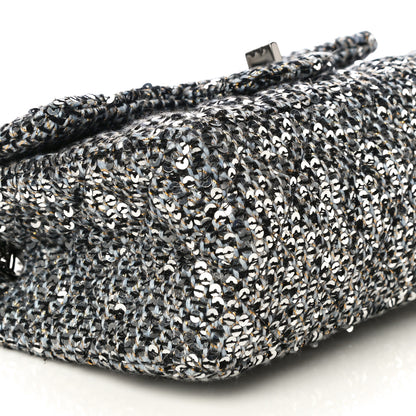 Chanel Tweed Quilted 2.55 Reissue Mini Flap Silver Black Gold 5 of 10