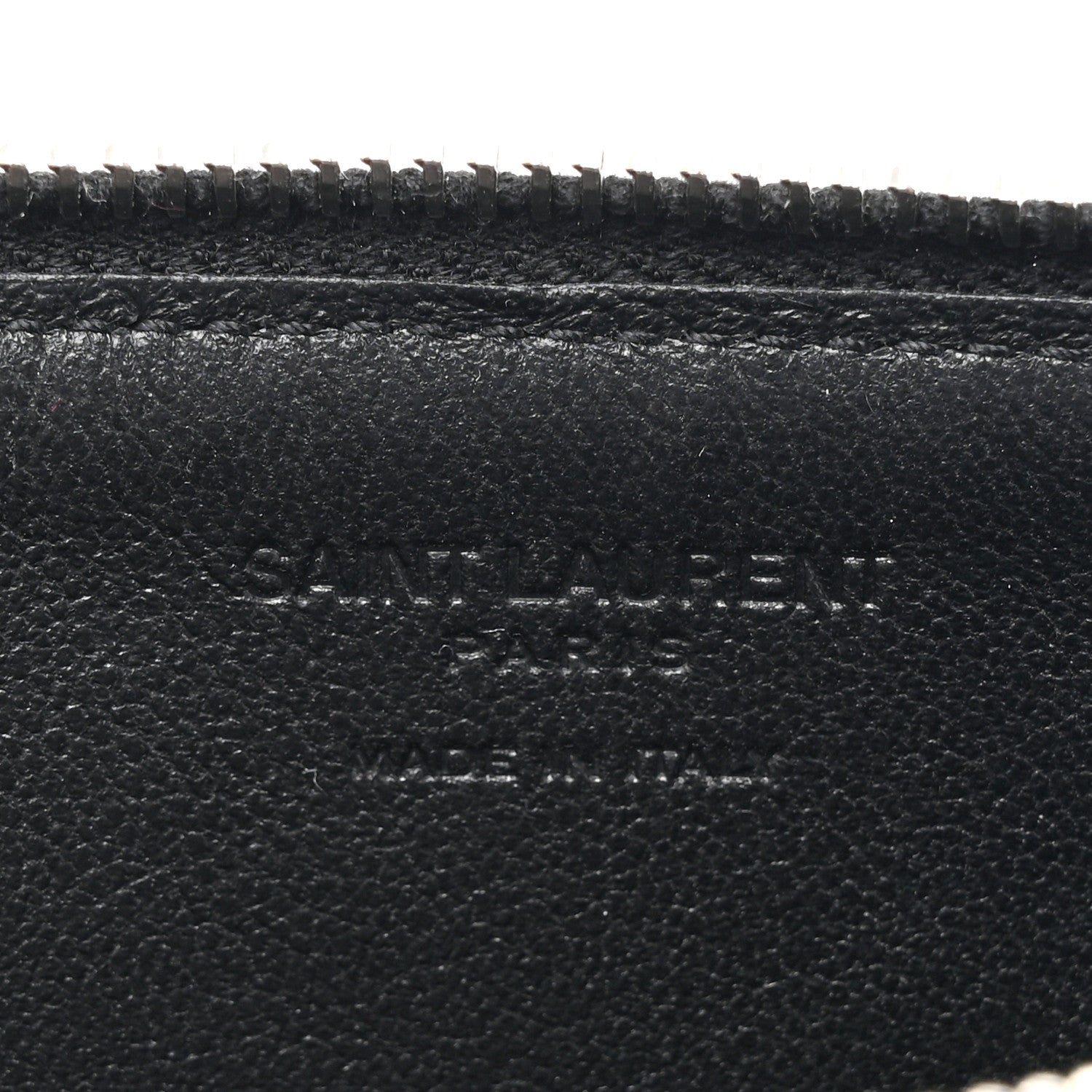 Saint Laurent Grained Calfskin Zip Pouch Tech Card Holder Black 6 of 8