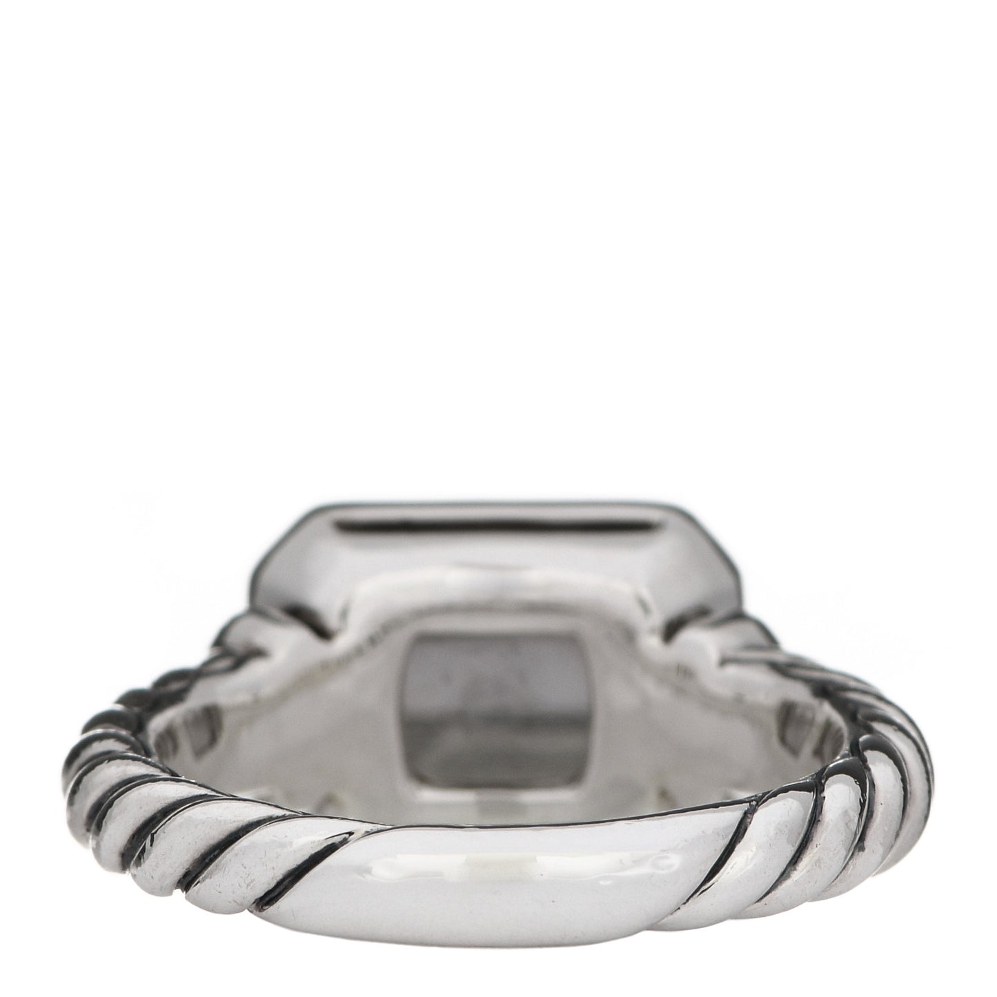Sterling Silver Diamond Prasiolite 8.5mm Novella Ring 52 6
