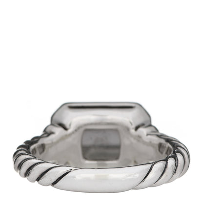 David Yurman Sterling Silver Diamond Prasiolite 8.5mm Novella Ring 52 6 4 of 6