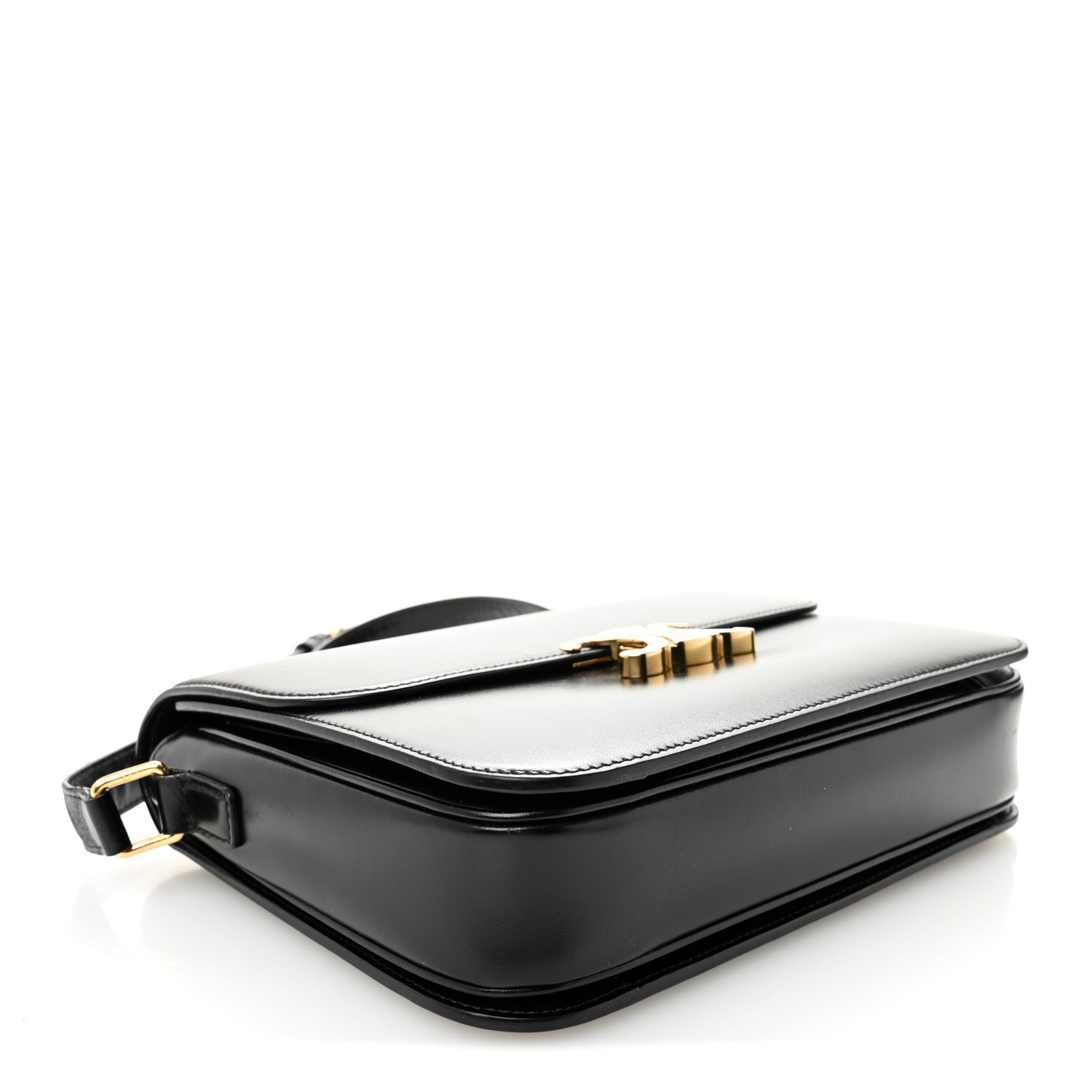 Celine Shiny Calfskin Large Triomphe Black 4 of 12
