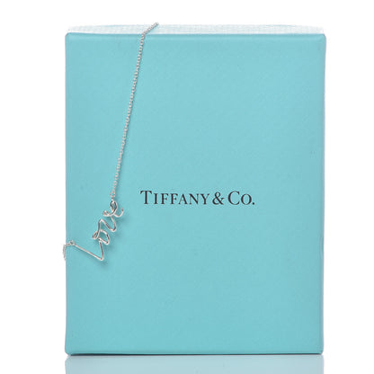 Tiffany Sterling Silver Paloma Picasso Graffiti Love Pendant Necklace 7 of 7