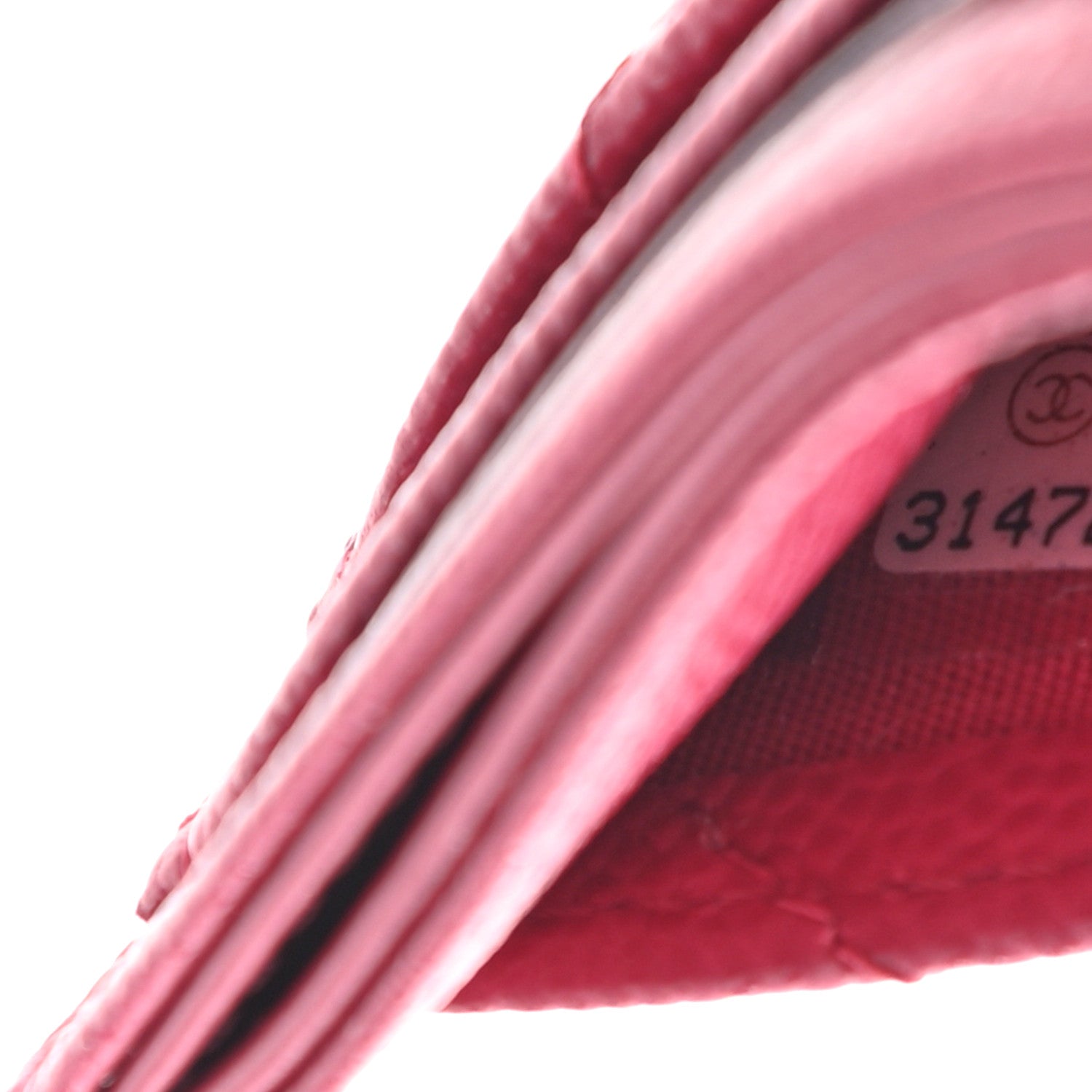 Chanel Caviar Quilted Card Holder Dark Pink 8 of 9