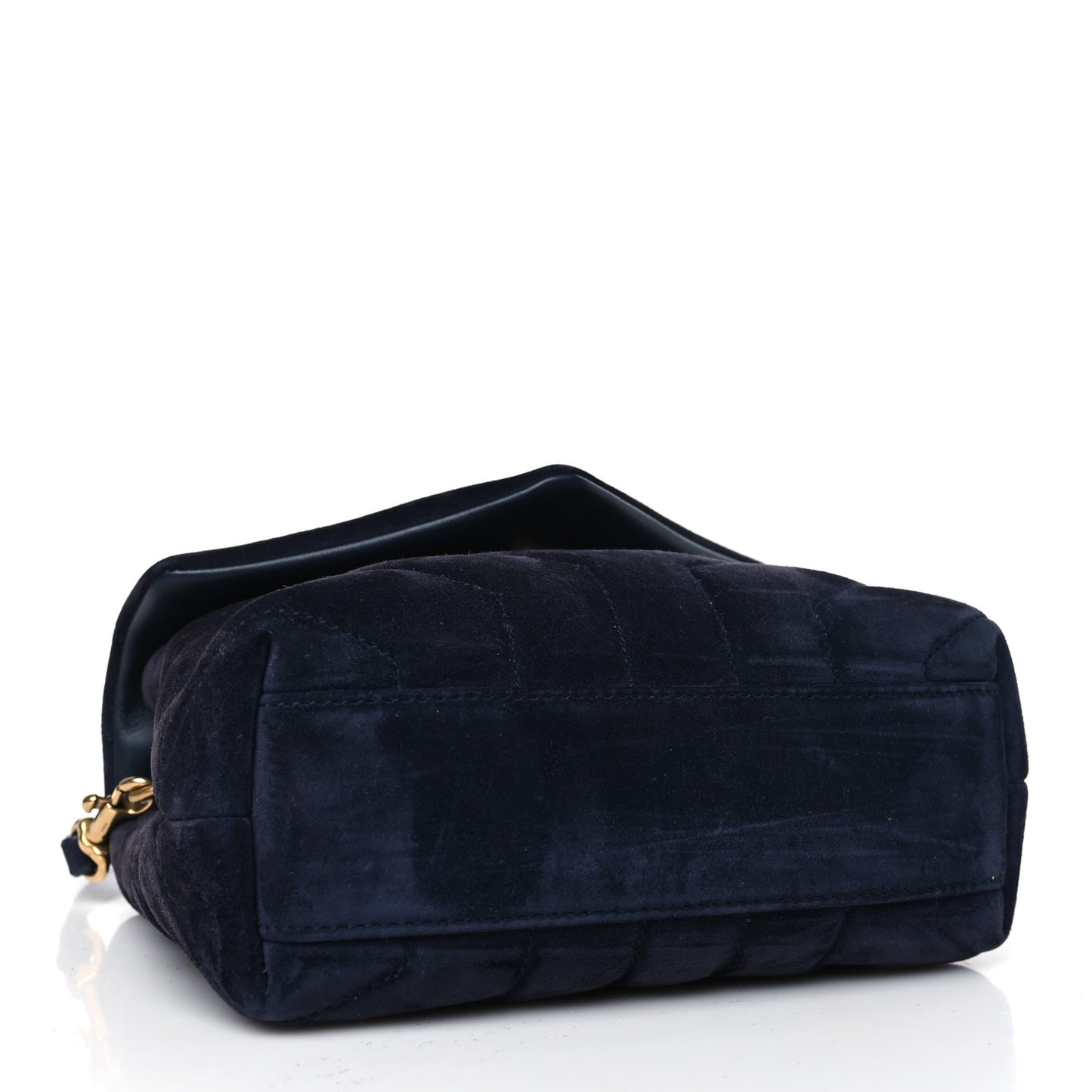 Suede Y Quilted Monogram Toy Loulou Crossbody Bag Navy