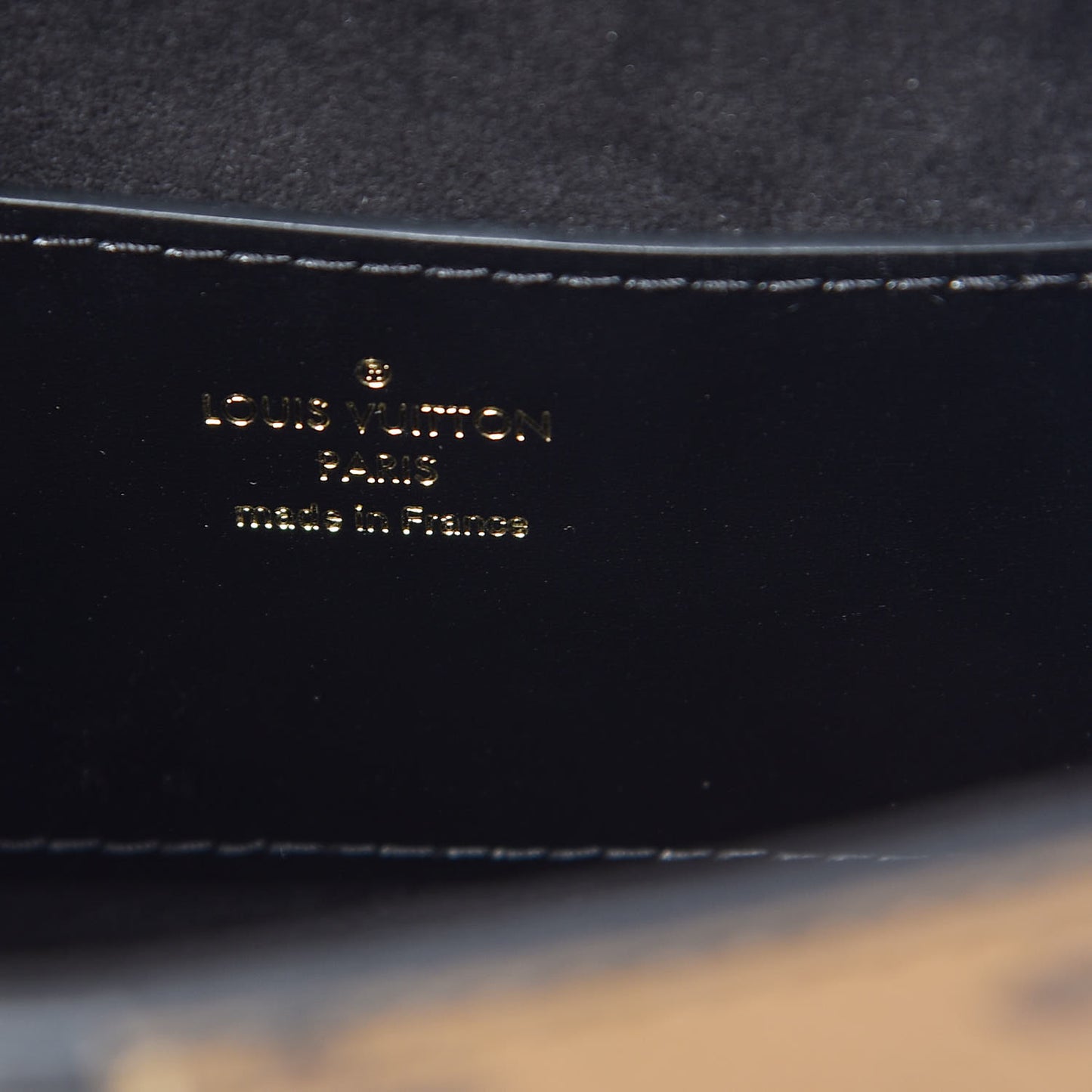 Calfskin Reverse Monogram Studded Twist Shoulder Bag MM Black Gold