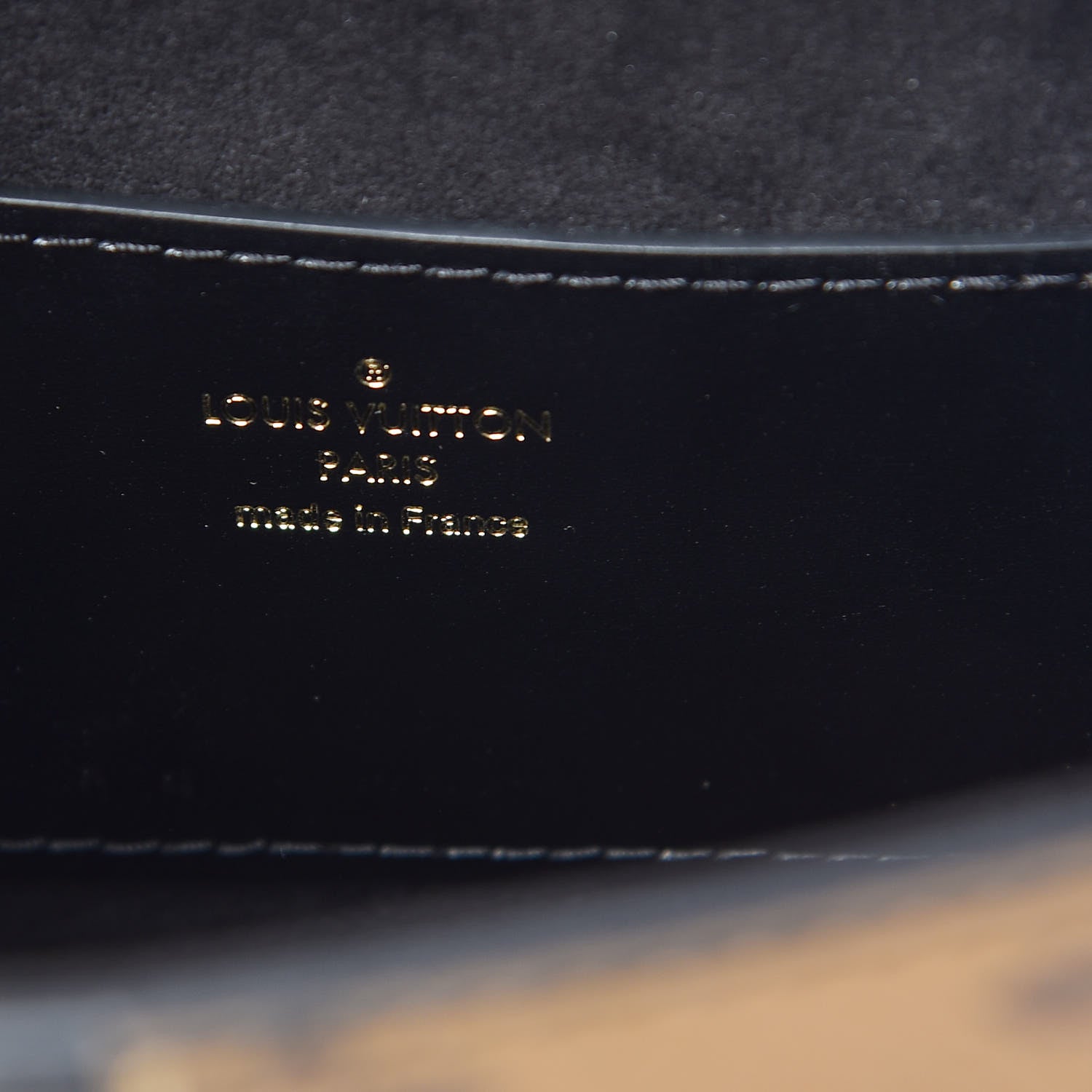Louis Vuitton Calfskin Reverse Monogram Studded Twist Shoulder Bag MM Black Gold 6 of 9