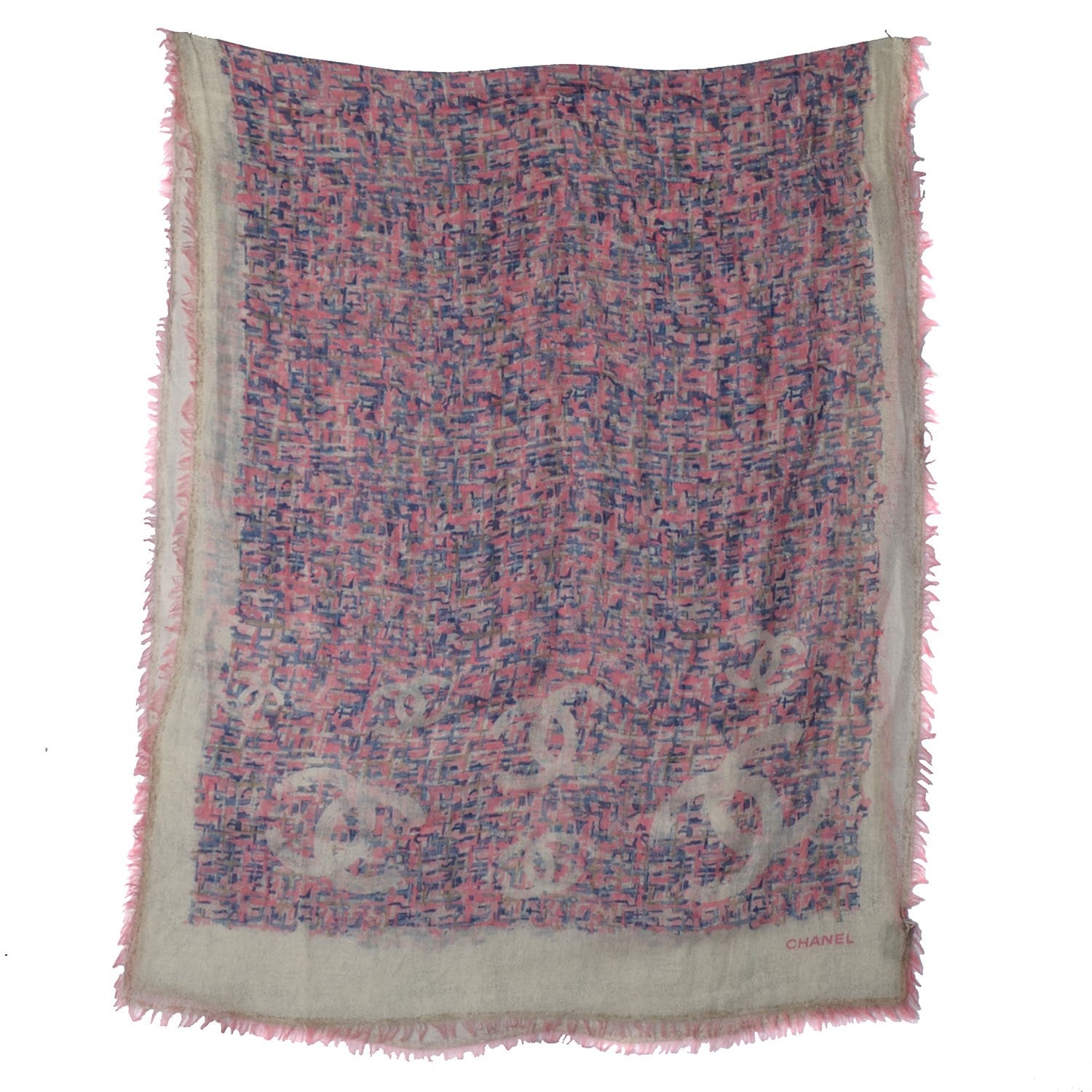 Chanel Cashmere Silk CC Scarf 3 of 6