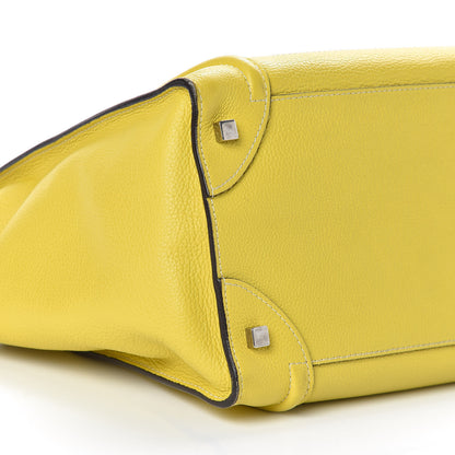 Celine Drummed Calfskin Mini Luggage Chartreuse 7 of 8