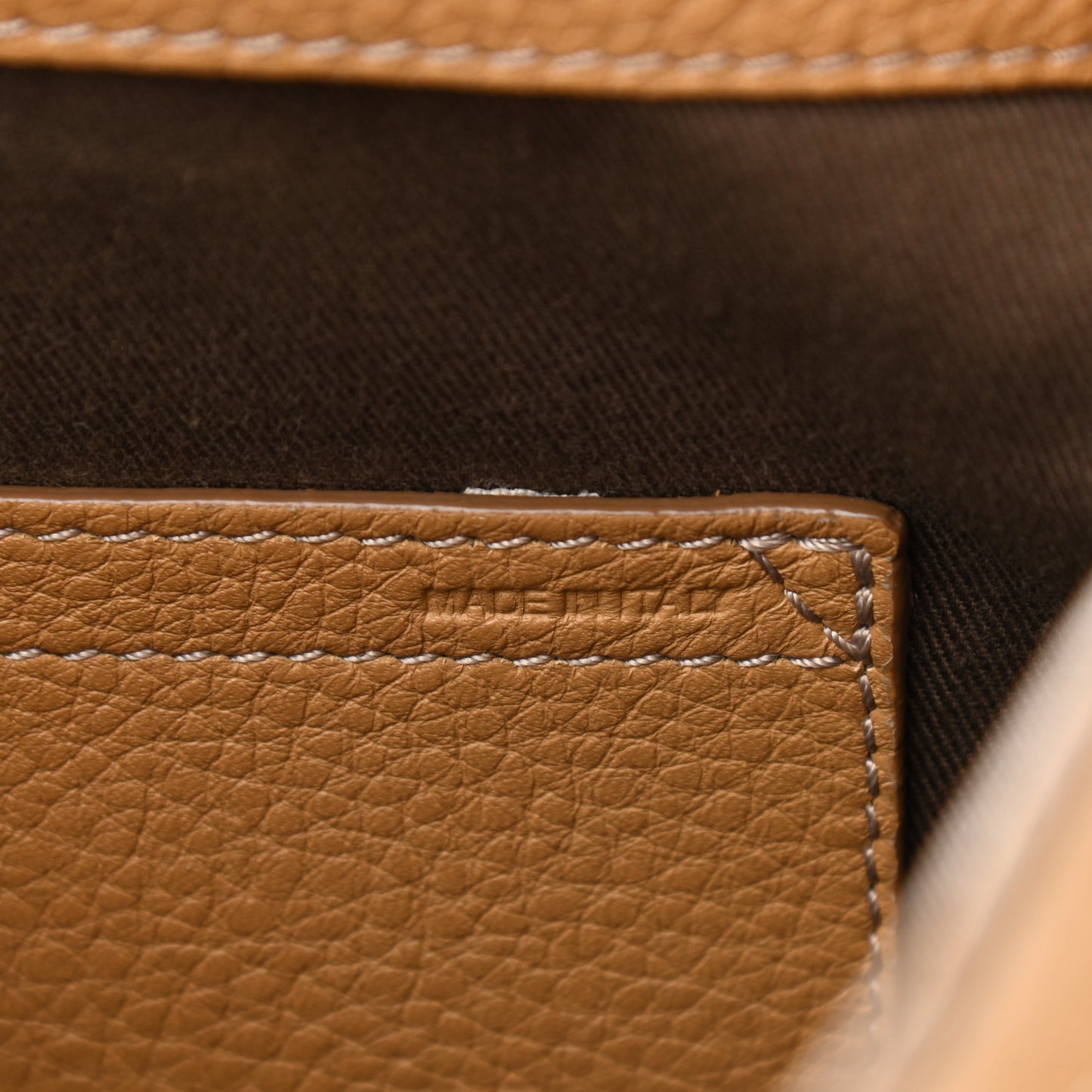 Calfskin Medium Marcie Round Crossbody Bag Milky Coffee