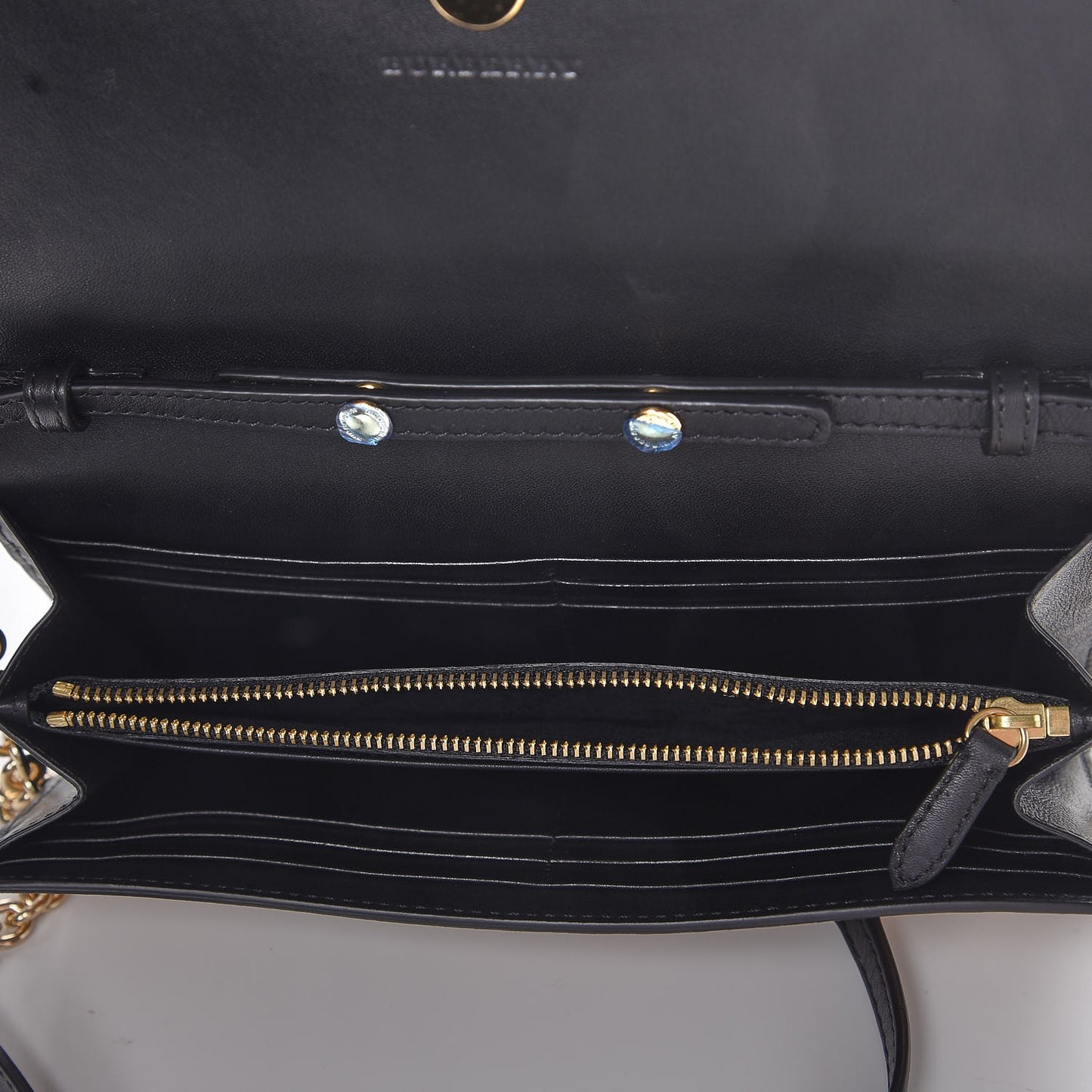 Calfskin House Check Henley Wallet On Chain Black