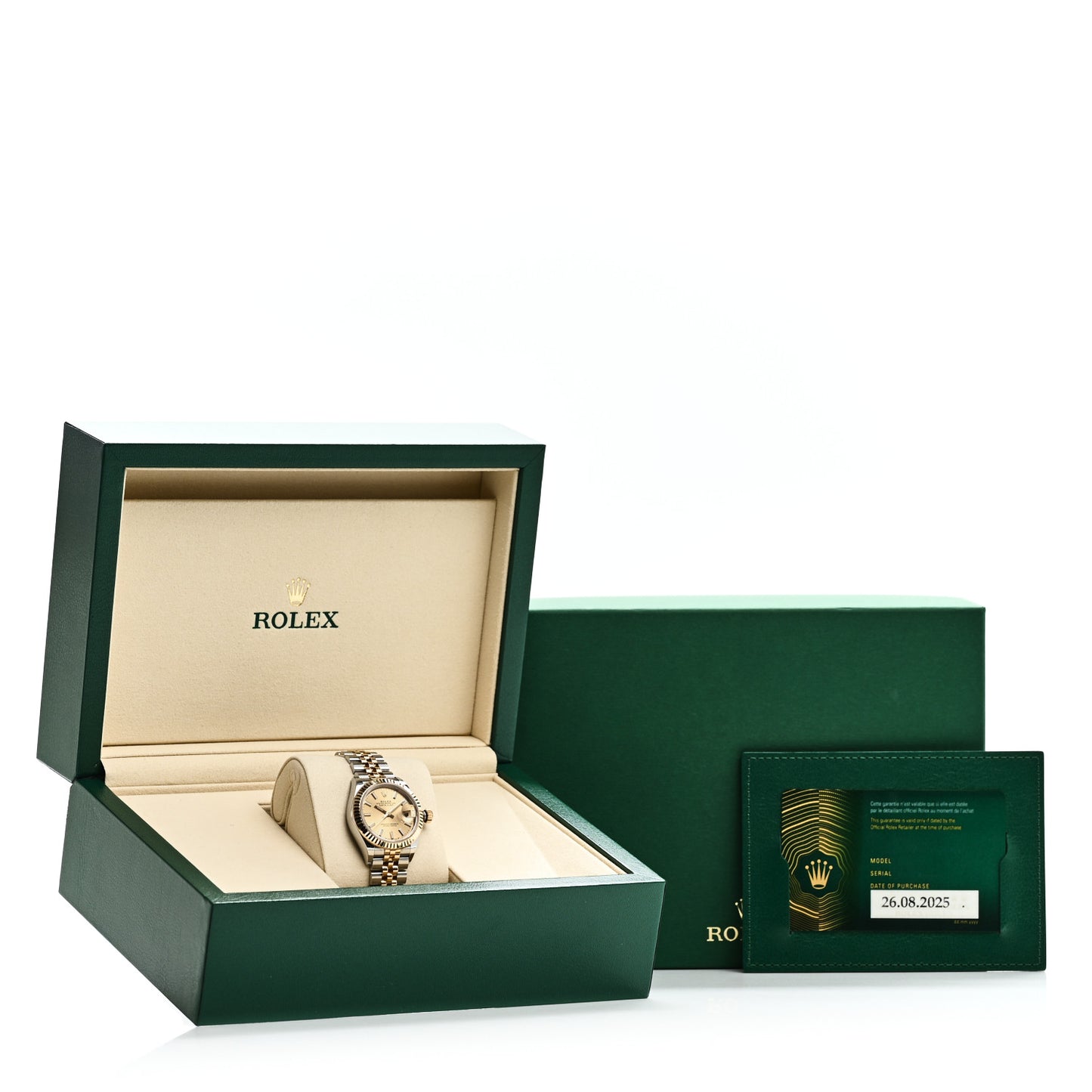 Stainless Steel 18K Yellow Gold 28mm Oyster Perpetual Datejust Watch Champagne 279173