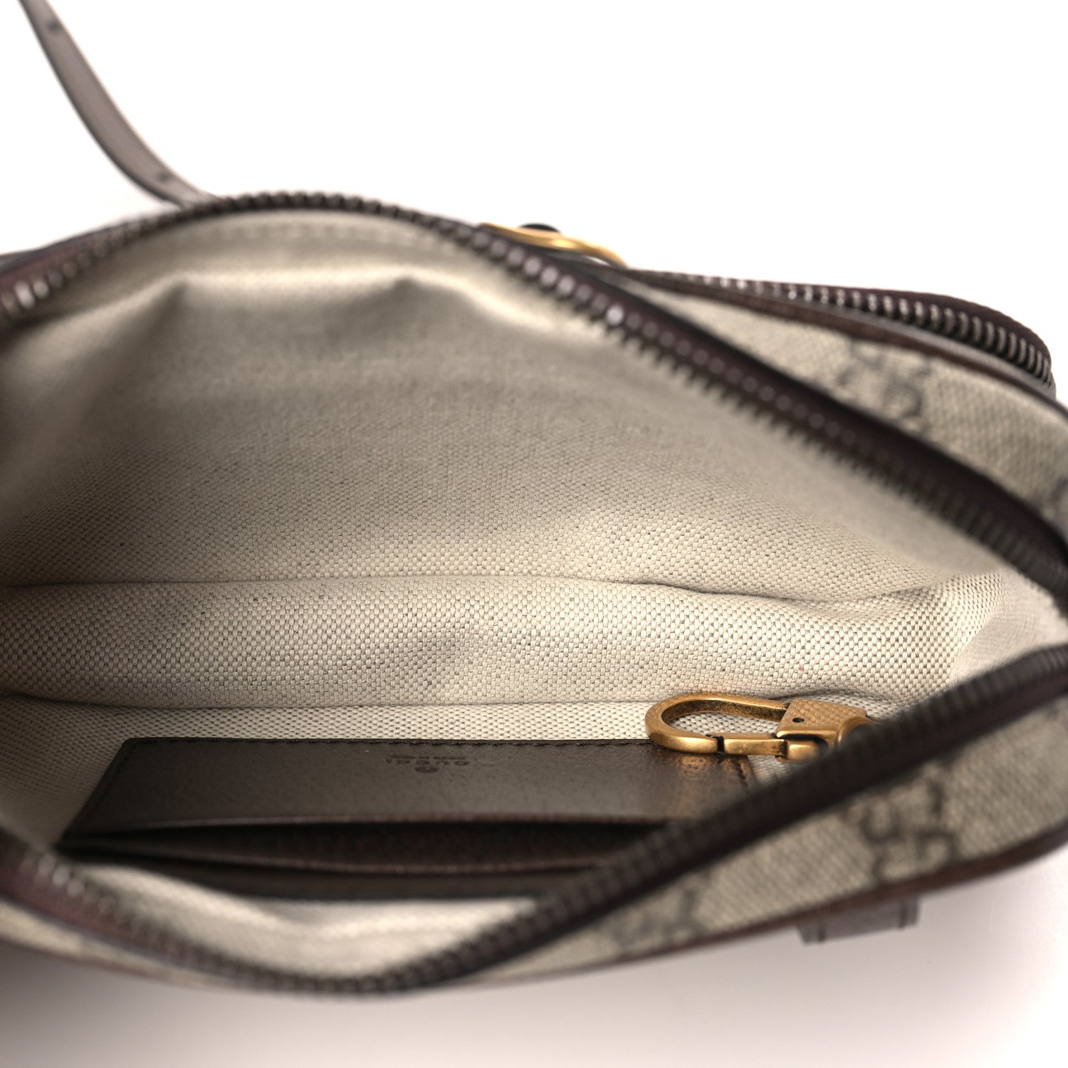 Gucci GG Supreme Monogram Textured Dollar Calfskin Web Mini Ophidia Convertible Shoulder Bag Beige Ebony New Acero 5 of 10