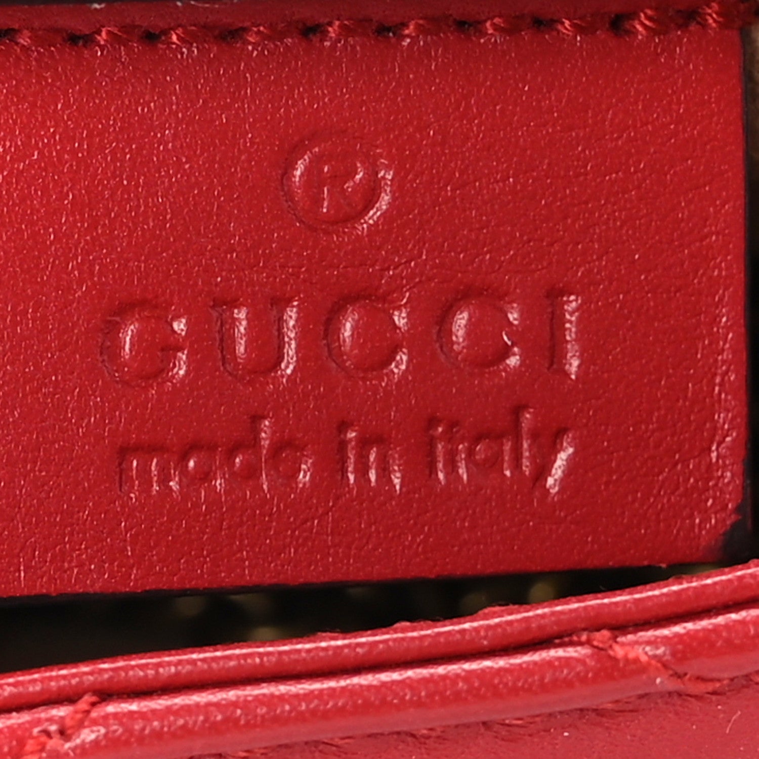 Gucci Calfskin Matelasse Super Mini GG Marmont Shoulder Bag Hibiscus Red 7 of 10