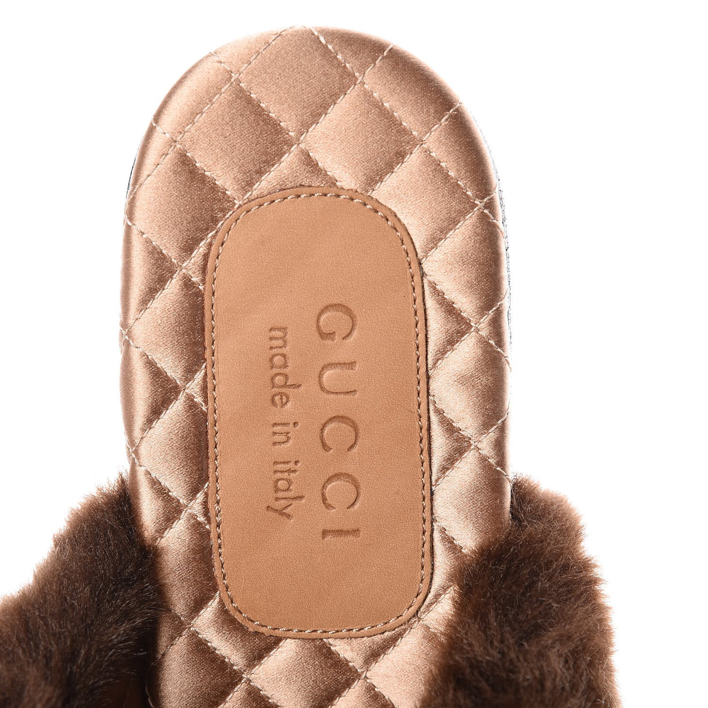 Calfskin Faux Fur Mens Lawrence Slippers 8 Scan Brown