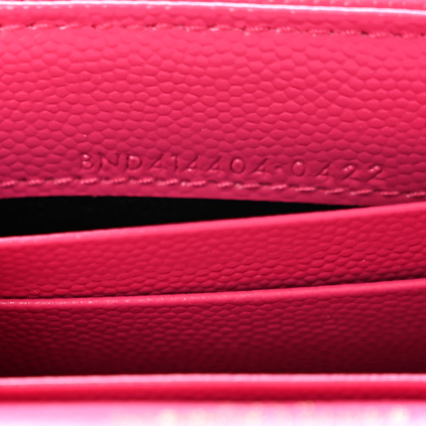 Grain De Poudre Matelasse Chevron Small Monogram Envelope Wallet Bubblegum